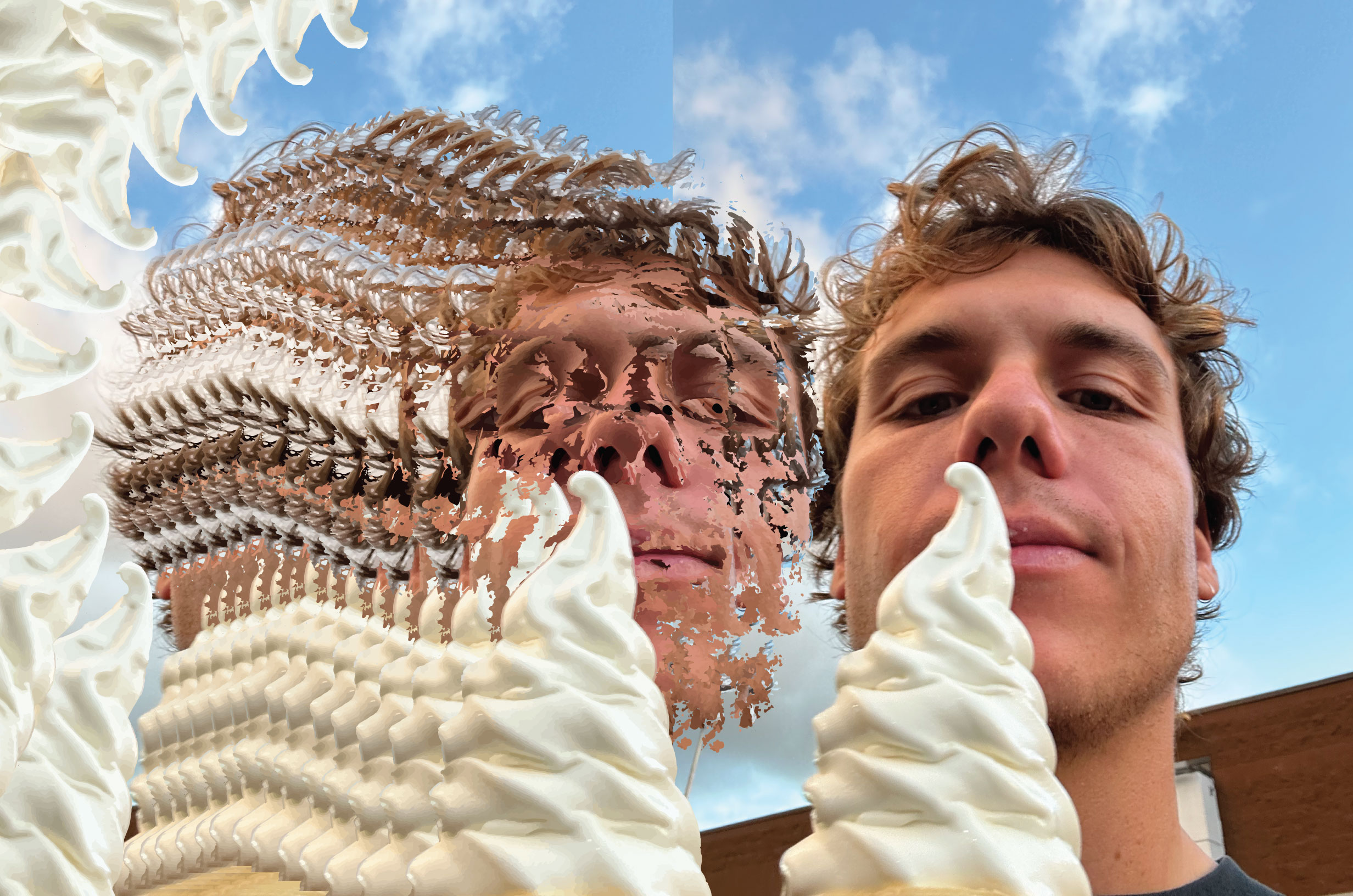 Photoshopped ice cream face